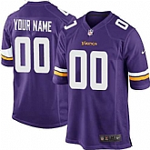 Customized Men Minnesota Vikings Purple Team Color Nike Game Stitched Jersey,baseball caps,new era cap wholesale,wholesale hats